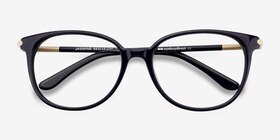 Jasmine Bleu marine  Acétate Montures de lunettes de vue d'EyeBuyDirect, Vue Rapprochée