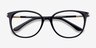 Jasmine Bleu marine AcétateMontures de lunettes de vue d'EyeBuyDirect, Vue Rapprochée
