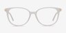 Jasmine Blanche AcétateMontures de lunettes de vue d'EyeBuyDirect, Vue de Face