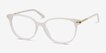 Jasmine White AcetateEyeglass Frames from EyeBuyDirect, Angle View