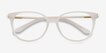 Jasmine White AcetateEyeglass Frames from EyeBuyDirect, Closed View