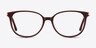 Jasmine Dark Red AcetateEyeglass Frames from EyeBuyDirect, Front View
