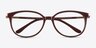 Jasmine Dark Red AcetateEyeglass Frames from EyeBuyDirect, Closed View