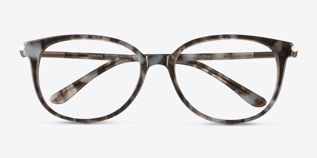 Jasmine Blue Floral AcetateEyeglass Frames from EyeBuyDirect, Closed View