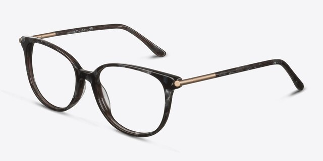 Jasmine Gray Floral AcetateEyeglass Frames from EyeBuyDirect, Angle View