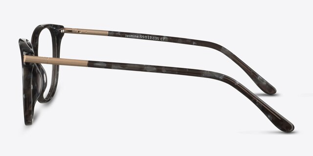 Jasmine Gray Floral AcetateEyeglass Frames from EyeBuyDirect, Side View