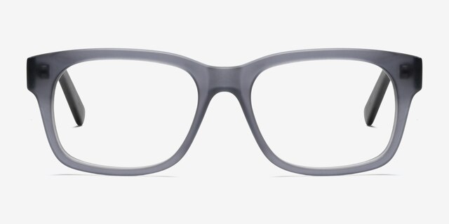 Lynch Matte Gray AcetateEyeglass Frames from EyeBuyDirect, Front View