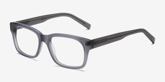 Lynch Matte Gray AcetateEyeglass Frames from EyeBuyDirect, Angle View