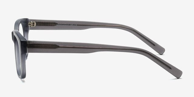 Lynch Matte Gray AcetateEyeglass Frames from EyeBuyDirect, Side View