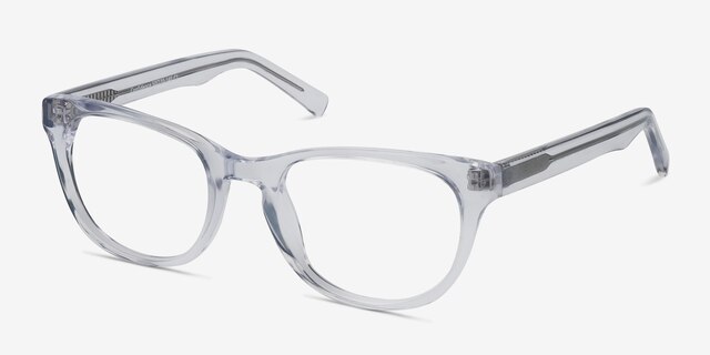 Confidence Clear AcetateEyeglass Frames from EyeBuyDirect, Angle View