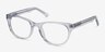 Confidence Clear AcetateEyeglass Frames from EyeBuyDirect, Angle View