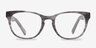 Confidence Gray Striped AcetateEyeglass Frames from EyeBuyDirect, Front View