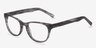 Confidence Gray Striped AcetateEyeglass Frames from EyeBuyDirect, Angle View
