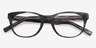 Confidence Gray Striped AcetateEyeglass Frames from EyeBuyDirect, Closed View