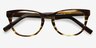 Confidence Brown Striped AcetateEyeglass Frames from EyeBuyDirect, Closed View