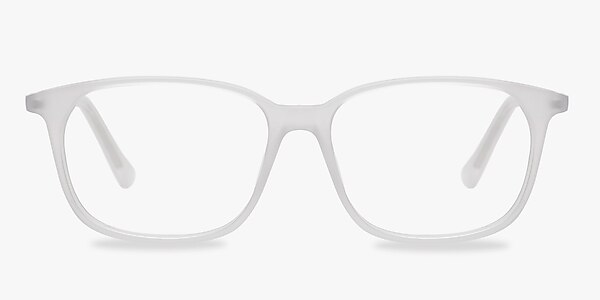 The Bay Clear White Acetate Eyeglass Frames