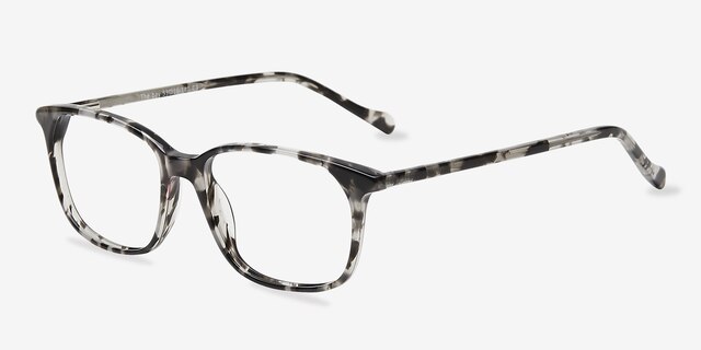 The Bay Gray Floral AcétateMontures de lunettes de vue d'EyeBuyDirect, Vue d'Angle