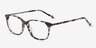 The Bay Gray Floral AcétateMontures de lunettes de vue d'EyeBuyDirect, Vue d'Angle