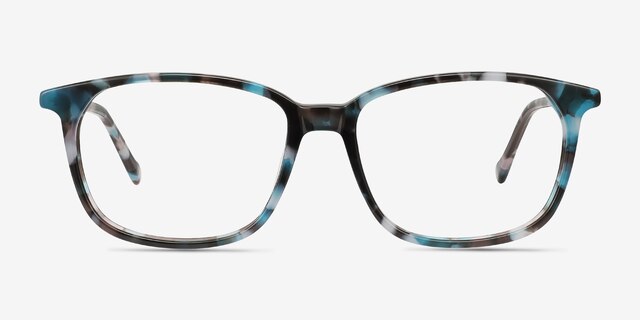 The Bay Blue Floral AcetateEyeglass Frames from EyeBuyDirect, Front View