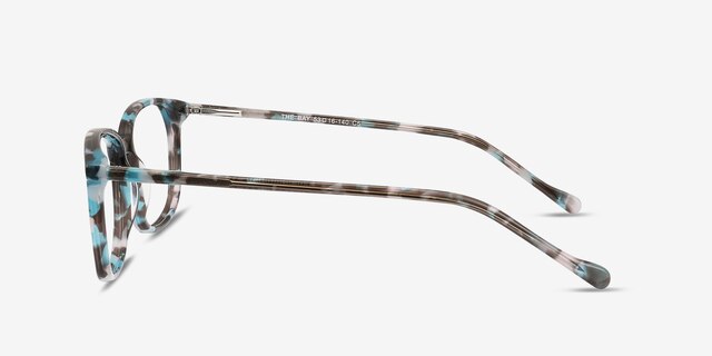 The Bay Blue Floral AcetateEyeglass Frames from EyeBuyDirect, Side View
