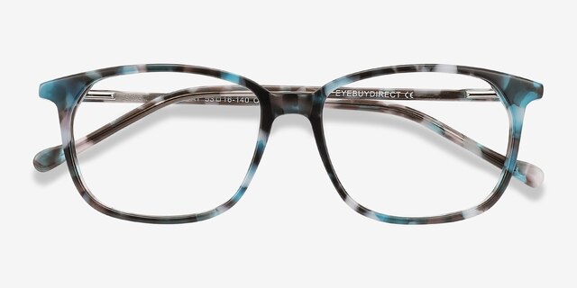The Bay Blue Floral AcetateEyeglass Frames from EyeBuyDirect, Closed View