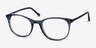 Peppermint Bleu AcétateMontures de lunettes de vue d'EyeBuyDirect, Vue d'Angle