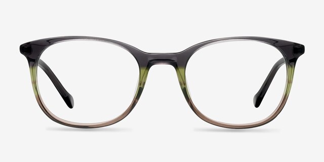 Peppermint Gray Green AcetateEyeglass Frames from EyeBuyDirect, Front View