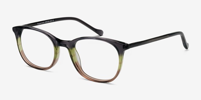 Peppermint Gray Green AcetateEyeglass Frames from EyeBuyDirect, Angle View