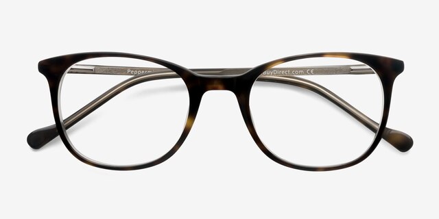 Peppermint Tortoise AcetateEyeglass Frames from EyeBuyDirect, Closed View