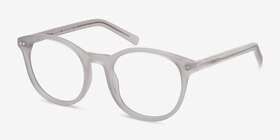 Primrose Blanche Acétate Montures de lunettes de vue d'EyeBuyDirect, Vue d'Angle