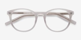 Primrose Blanche Acétate Montures de lunettes de vue d'EyeBuyDirect, Vue Rapprochée