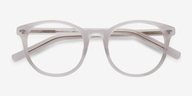 Primrose Blanche AcétateMontures de lunettes de vue d'EyeBuyDirect, Vue Rapprochée