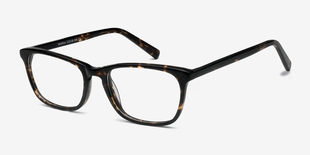 Wildfire Tortoise AcetateEyeglass Frames from EyeBuyDirect, Angle View