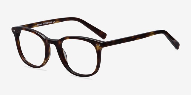 Demain Dark Tortoise AcetateEyeglass Frames from EyeBuyDirect, Angle View