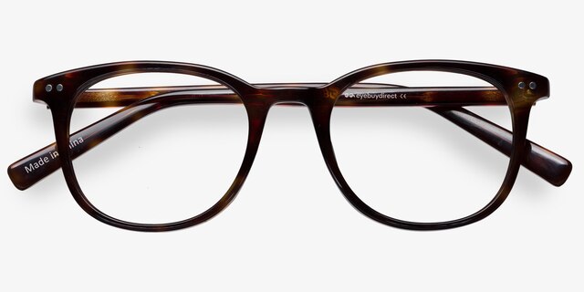 Demain Dark Tortoise AcetateEyeglass Frames from EyeBuyDirect, Closed View