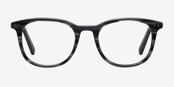 Demain  Gray Striped  Acétate Montures de lunettes de vue