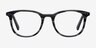 Demain Gray Striped AcetateEyeglass Frames from EyeBuyDirect, Front View
