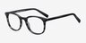 Demain Gray Striped AcetateEyeglass Frames from EyeBuyDirect, Angle View