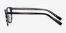 Demain Gray Striped AcetateEyeglass Frames from EyeBuyDirect, Side View