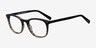 Demain Gray Brown AcetateEyeglass Frames from EyeBuyDirect, Angle View