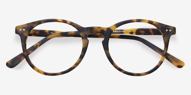 Neptune Matte Tortoise AcetateEyeglass Frames from EyeBuyDirect, Closed View