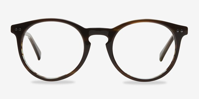 Neptune Brown AcetateEyeglass Frames from EyeBuyDirect, Front View
