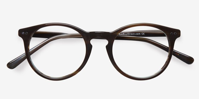 Neptune Brown AcetateEyeglass Frames from EyeBuyDirect, Closed View