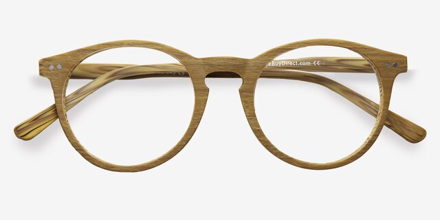Neptune Yellow AcetateEyeglass Frames from EyeBuyDirect, Closed View