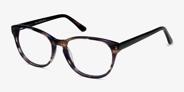 Mars Purple AcetateEyeglass Frames from EyeBuyDirect, Angle View