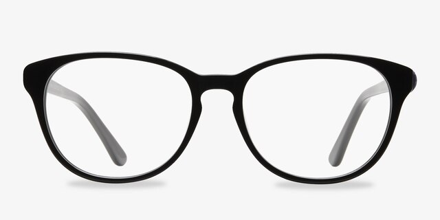 Mars Black AcetateEyeglass Frames from EyeBuyDirect, Front View
