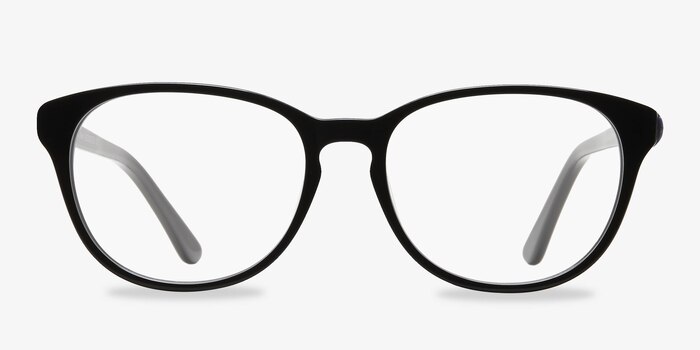Mars Black Acetate Eyeglass Frames from EyeBuyDirect