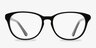 Mars Black AcetateEyeglass Frames from EyeBuyDirect, Front View