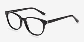 Mars Noir Acétate Montures de lunettes de vue d'EyeBuyDirect, Vue d'Angle