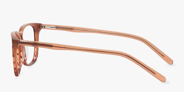 Seapoint Brown Striped AcetateEyeglass Frames from EyeBuyDirect, Side View